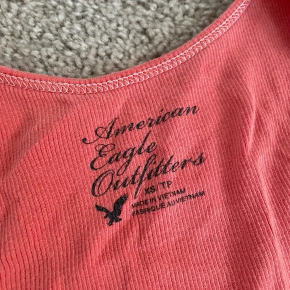 American Eagle • Peach Ribbed Tank Top - Picture 2 of 4